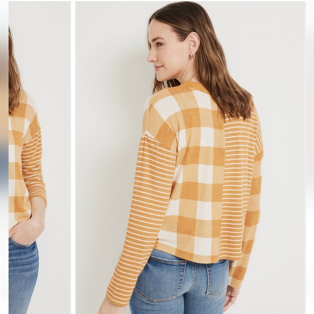 Soft Mixed Pattern Cardigan